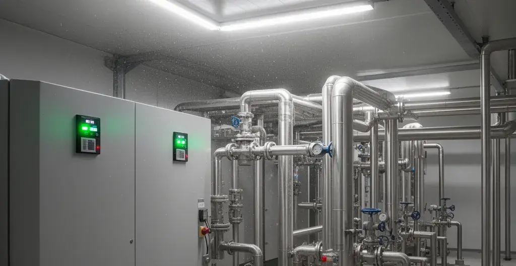 Installation chaufferie biomasse en fonctionnement (Fonds Chaleur ADEME)